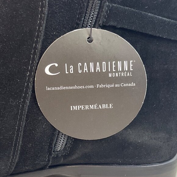 La Canadienne Women's Black Suede Ankle Booties Sz 8M - NWOB - Picture 10 of 11